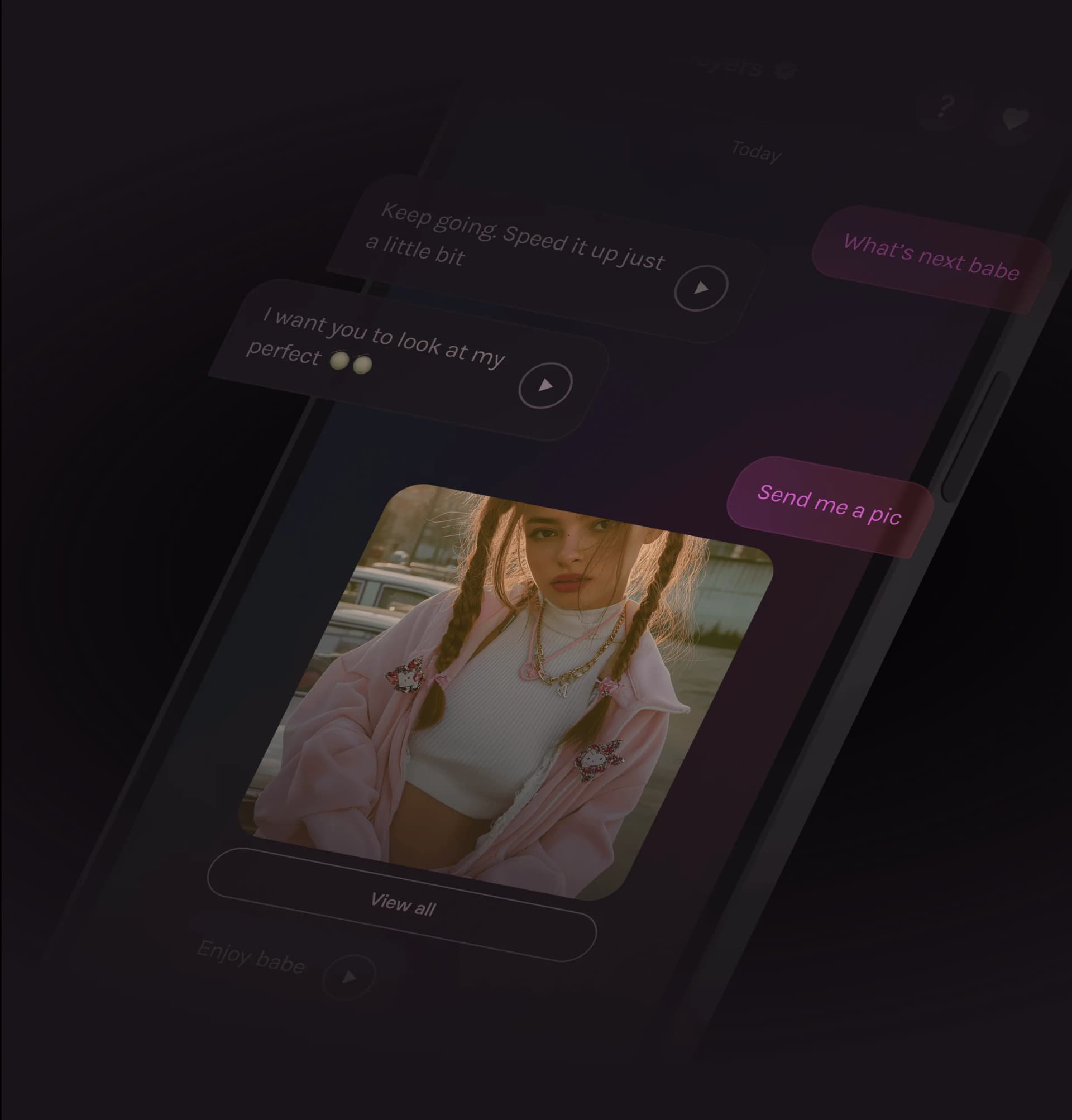 Slutbot AI companion character illustration