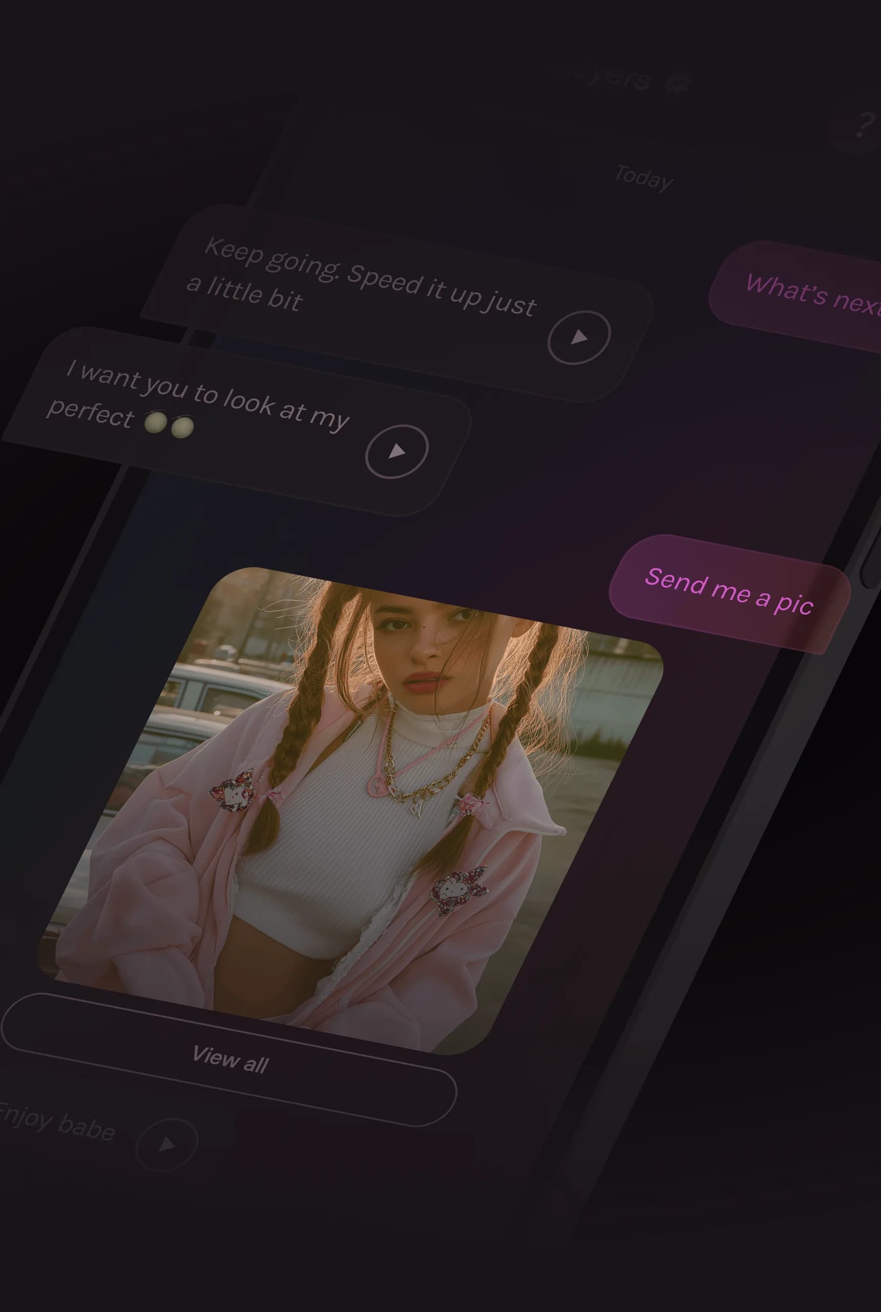 Slutbot AI companion character illustration