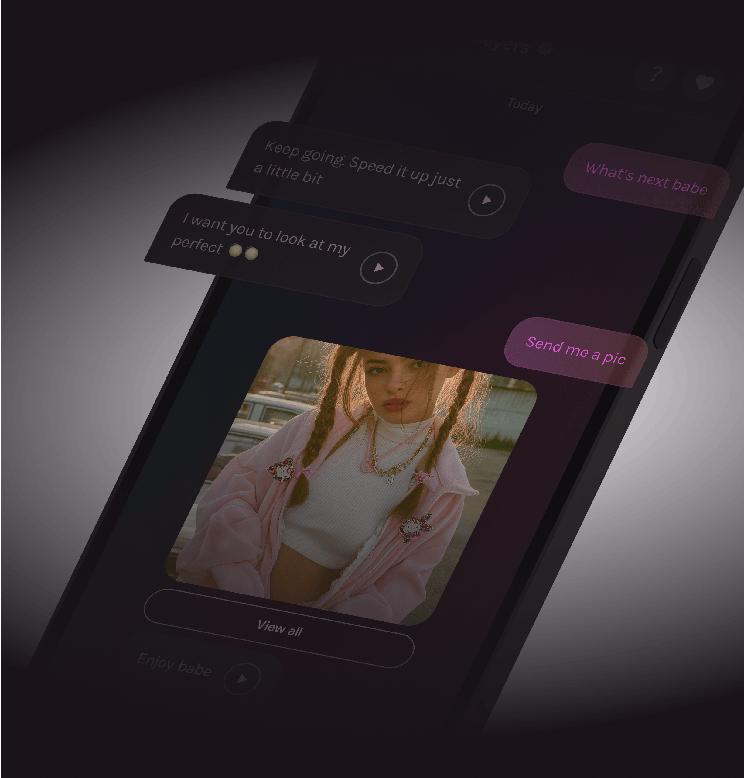 Slutbot AI companion character illustration