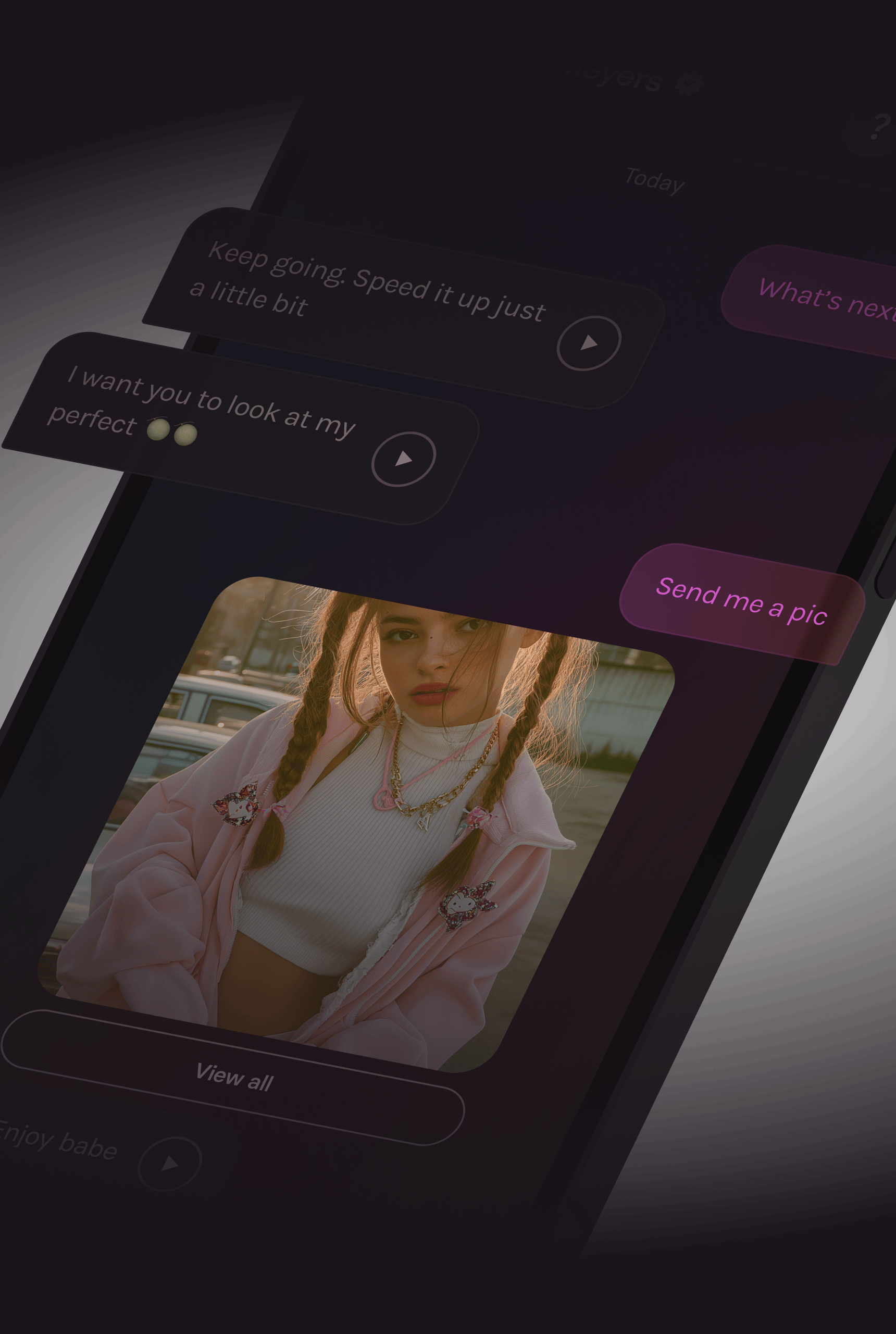 Slutbot AI companion character illustration